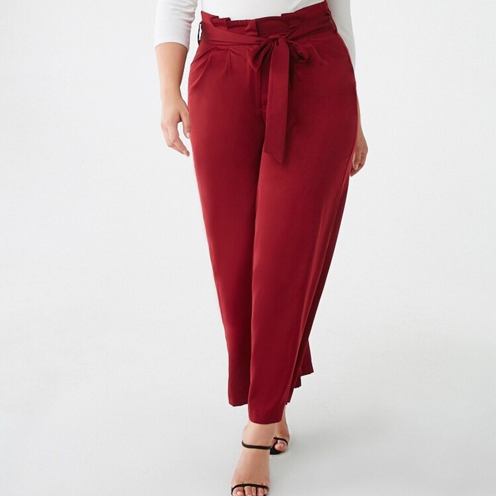 Belted Paperbag Pants